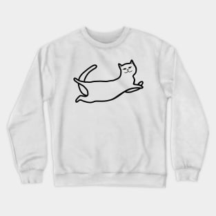 A cute little kitty with its belly exposed Crewneck Sweatshirt